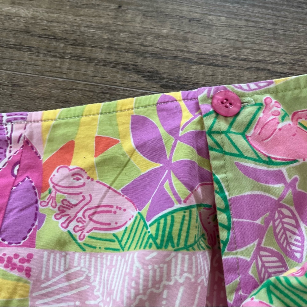 VINTAGE LILLY PULITZER Women’s Frog Print Skirt Size 10 - Picture 9 of 13